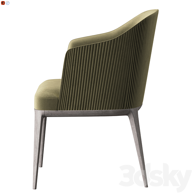 Chair 01 – Velor (Green) 3DS Max Model - thumbnail 3