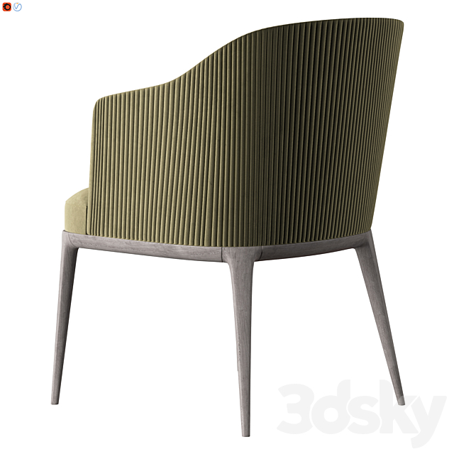 Chair 01 – Velor (Green) 3DS Max Model - thumbnail 4