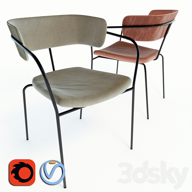 Chair AFM2433S 3ds Max - thumbnail 1