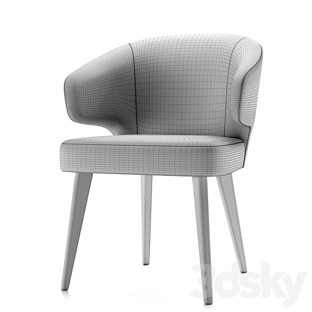 Chair Aston Minotti 3DS Max Model - thumbnail 4