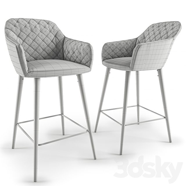 Chair bar Сceptcept Antiba 3DS Max Model - thumbnail 2