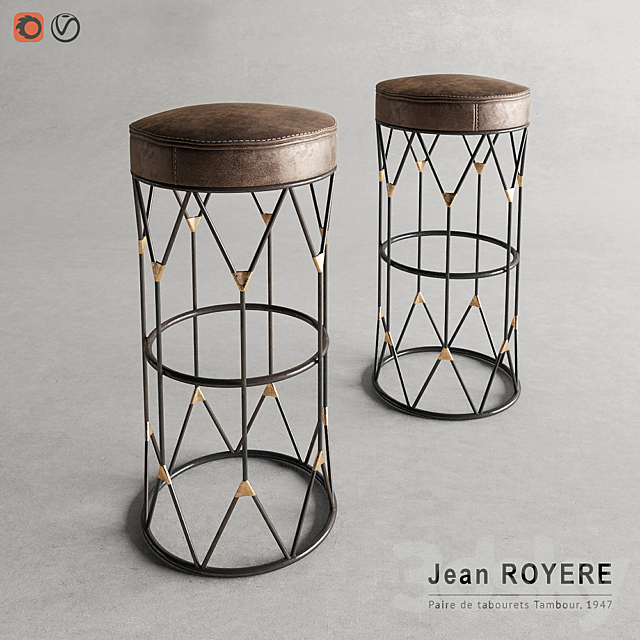 Chair barnyy_Jean ROYERE. 1947 3DSMax File - thumbnail 1