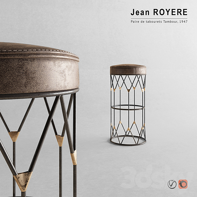 Chair barnyy_Jean ROYERE. 1947 3DSMax File - thumbnail 2