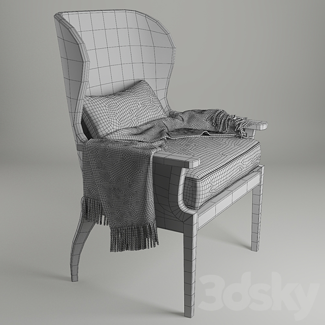 chair beaumont 3DS Max Model - thumbnail 3