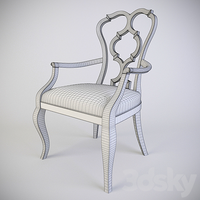 chair Bernhardt Marquesa Arm Chair (359-502) 3DS Max Model - thumbnail 3