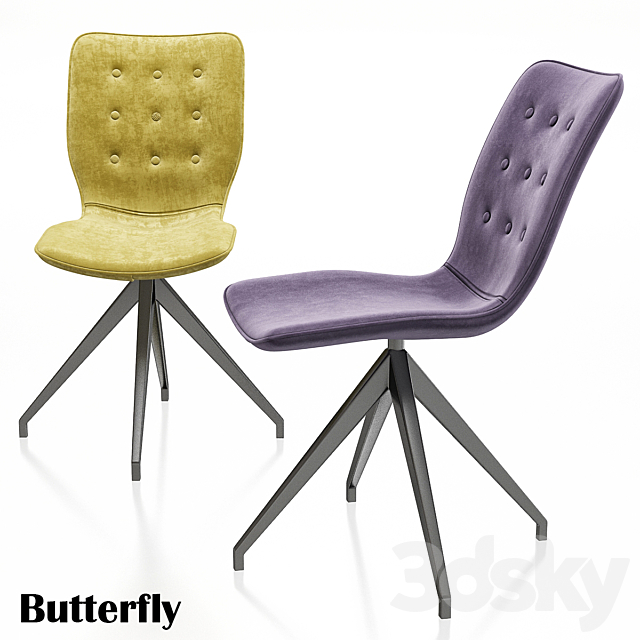 Chair Butterfly Kare Design 3ds Max - thumbnail 1