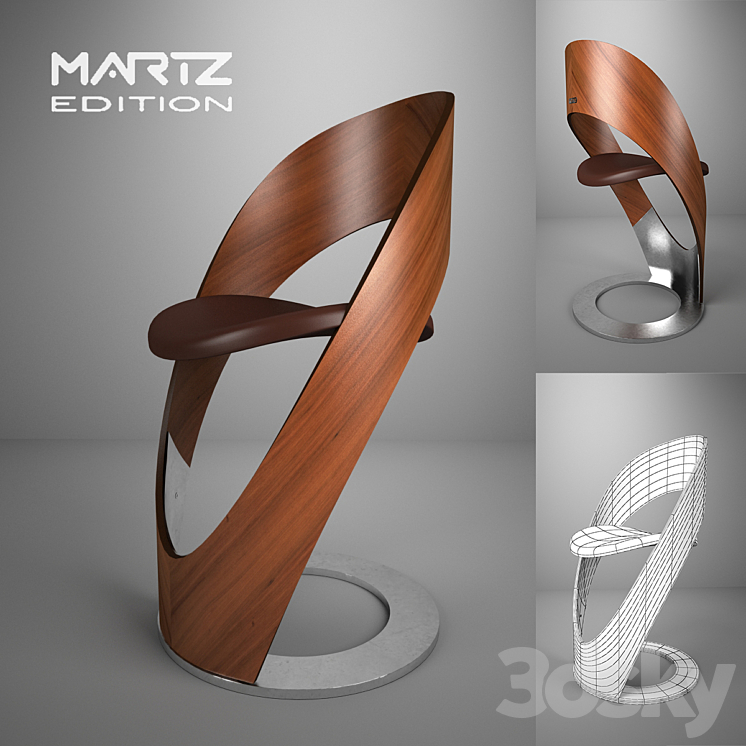 Chair by French designer Jean-Pierre Martz 3DS Max Model - thumbnail 1