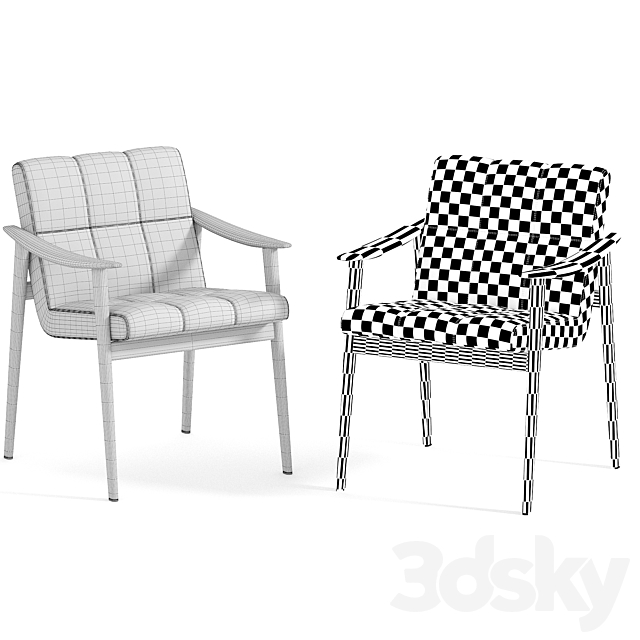 Chair by Minotti 3DS Max Model - thumbnail 5