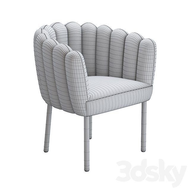 Chair Cameo Unterzo 3DS Max Model - thumbnail 2