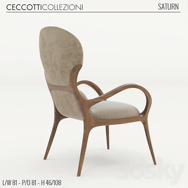 Chair Ceccotti Saturn 3DS Max Model - thumbnail 2