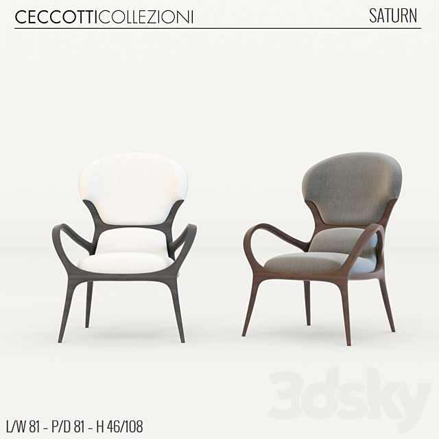 Chair Ceccotti Saturn 3DS Max Model - thumbnail 3