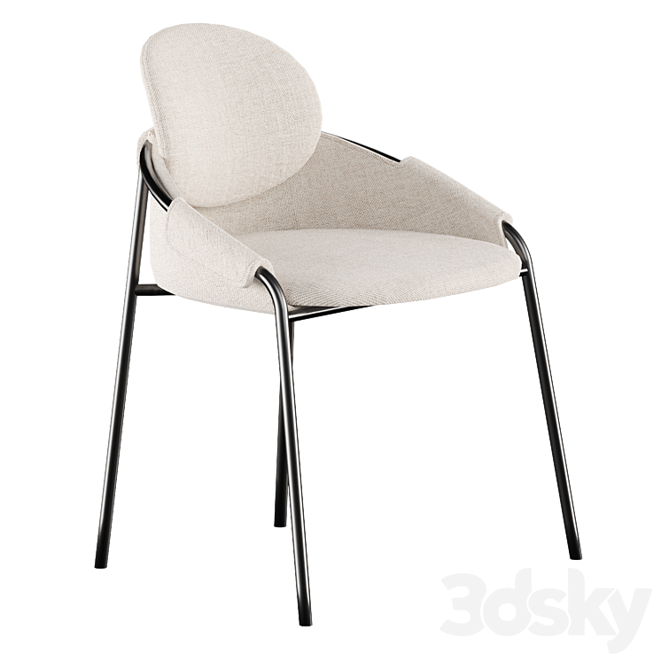 Chair Claudio 3DS Max Model - thumbnail 3