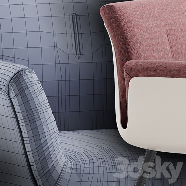 chair Cor Alvo variant 1 3DSMax File - thumbnail 3