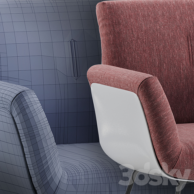 chair Cor Alvo variant 3 3DSMax File - thumbnail 3