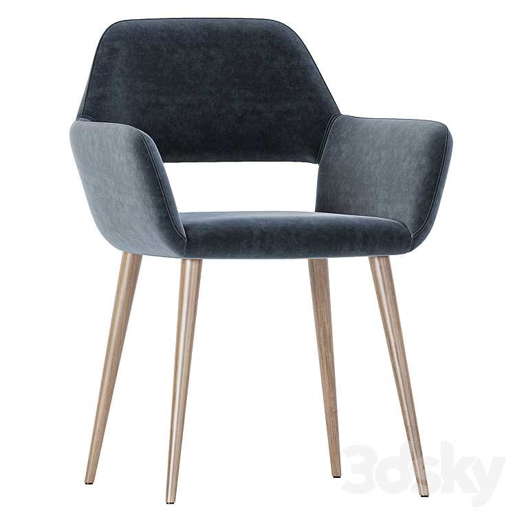 Chair Cromwell beige 3DS Max Model - thumbnail 2