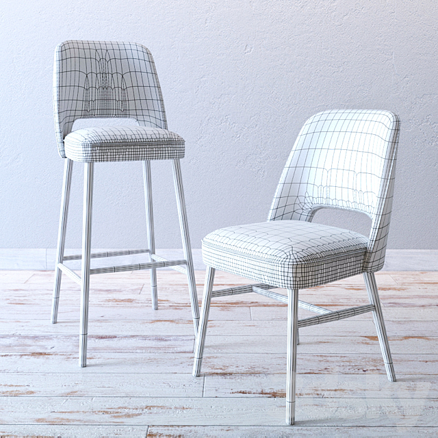 Chair CT041 Shell. Bar Chair Shell 0042 3DSMax File - thumbnail 3