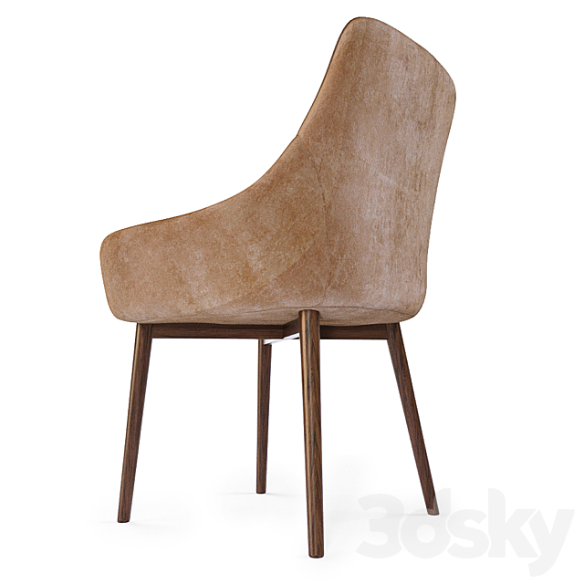 Chair – Diana beige velvet from ST Stool Group 3DS Max Model - thumbnail 2