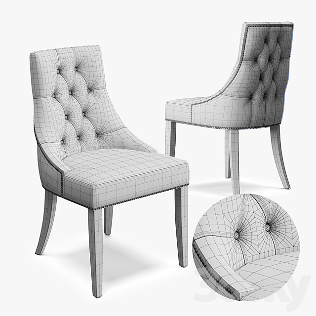 Chair Dining A 3DS Max Model - thumbnail 3