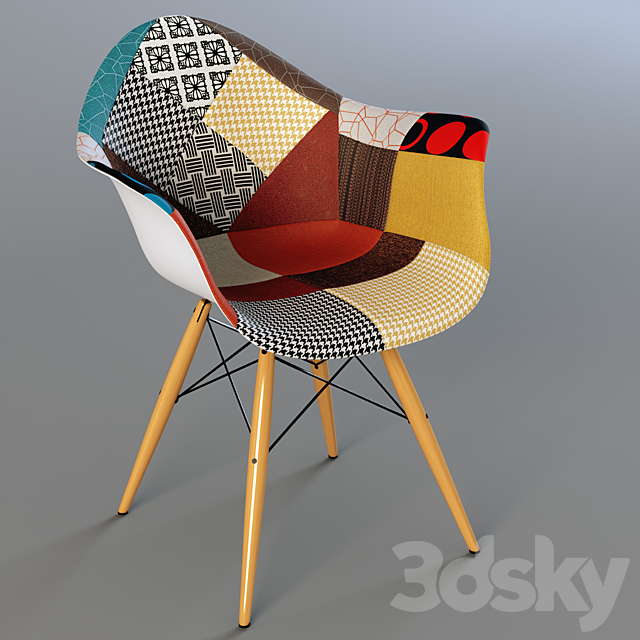 Chair Eames dsw patchwork 3DSMax File - thumbnail 1