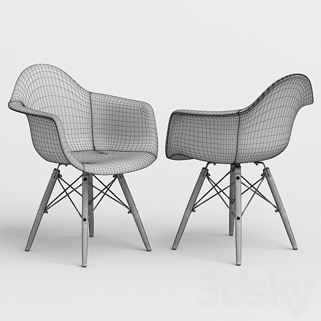 Chair Eames Style DAW Patchwork. 3DS Max Model - thumbnail 3