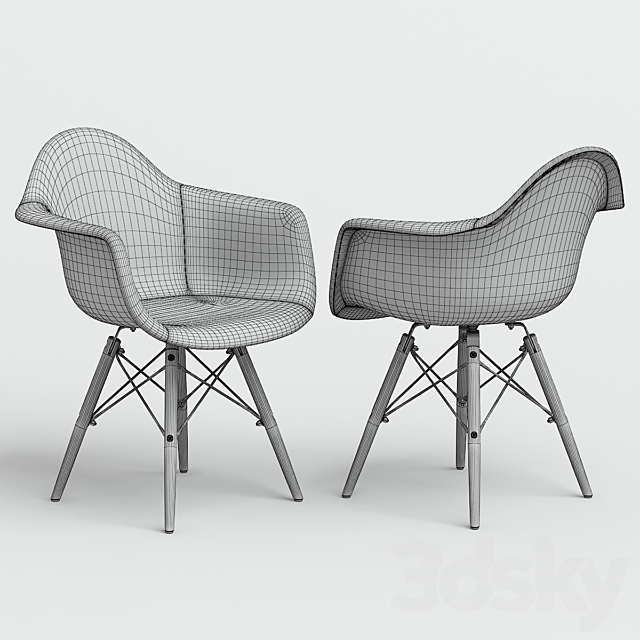 Chair Eames Style DAW Patchwork + plastic. 3DSMax File - thumbnail 3