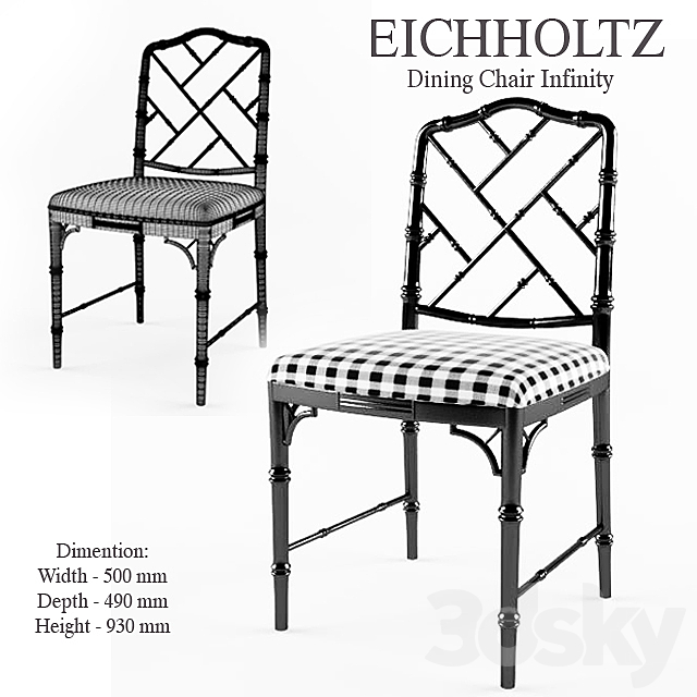 Chair Eichholtz Dining Chair Infinity 3ds Max - thumbnail 1