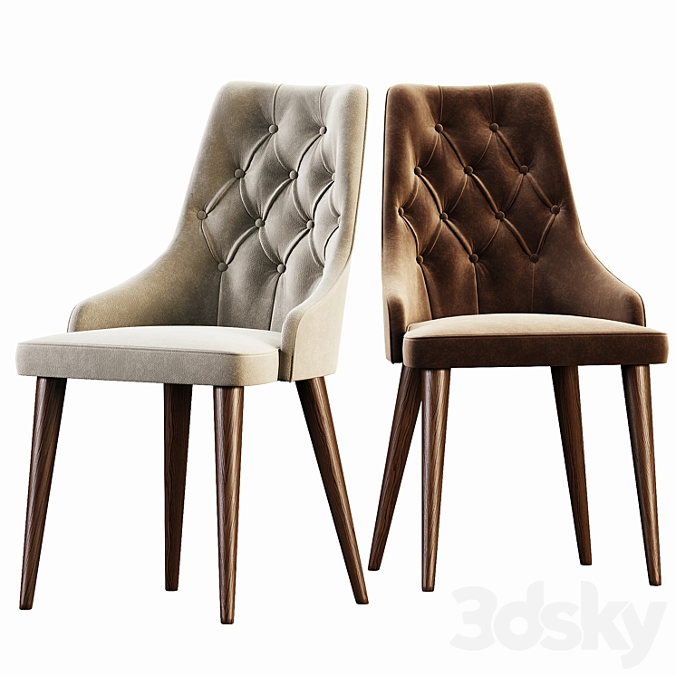 chair Elegant Chair 3DS Max Model - thumbnail 2