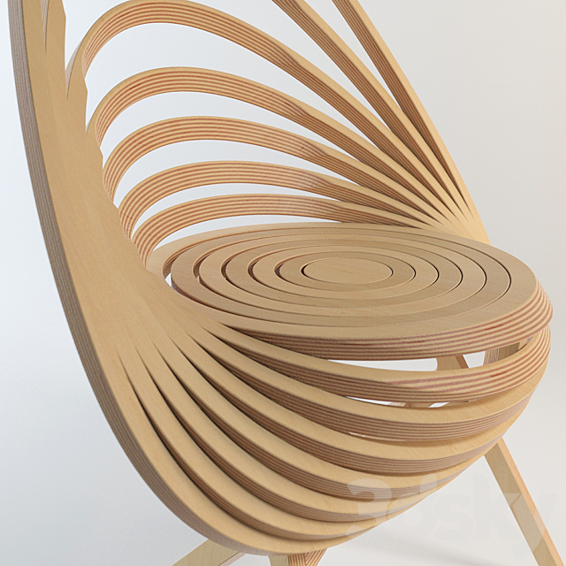 Chair Fauteuil Octave by Estampille 52 3DS Max Model - thumbnail 3