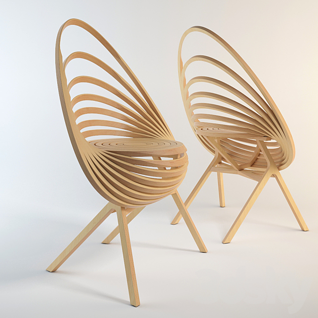 Chair Fauteuil Octave by Estampille 52 3DSMax File - thumbnail 1