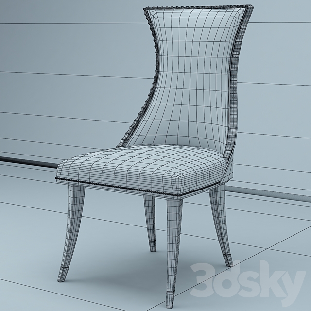 chair Francesco Molon P528 3DS Max Model - thumbnail 2