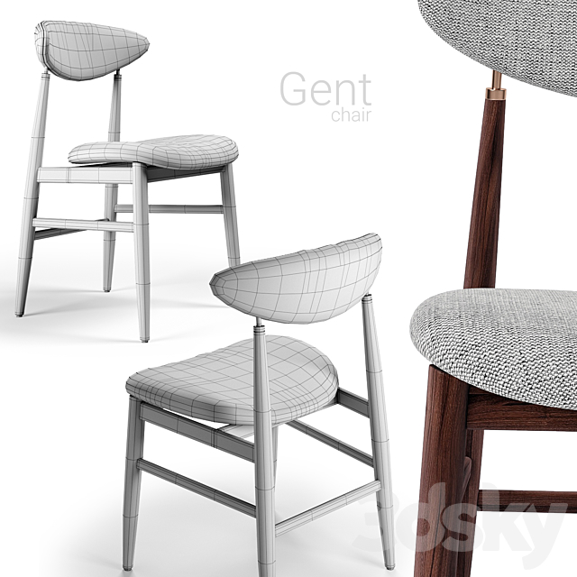 Chair Gubi Gent 3ds Max - thumbnail 3