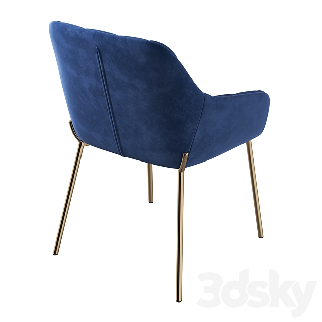 Chair Halmar K306 3DS Max Model - thumbnail 3