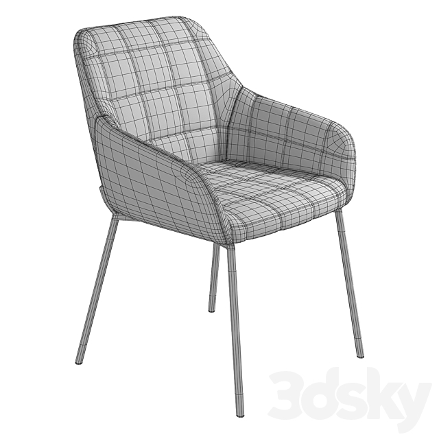 Chair Halmar K306 3DS Max Model - thumbnail 4