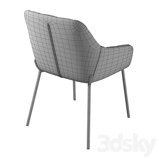 Chair Halmar K306 3DS Max Model - thumbnail 5