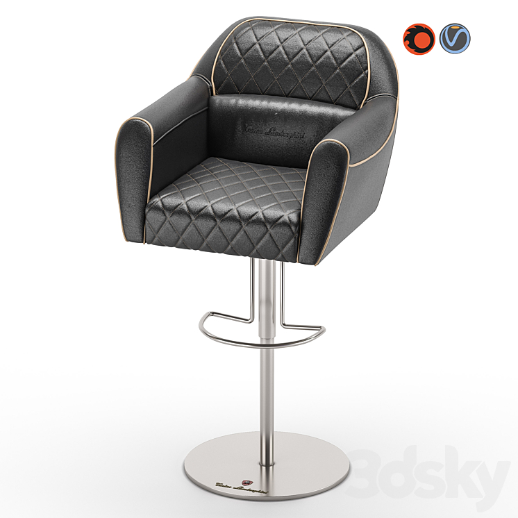 Chair imola from Tonino Lamborghini 3DS Max Model - thumbnail 2