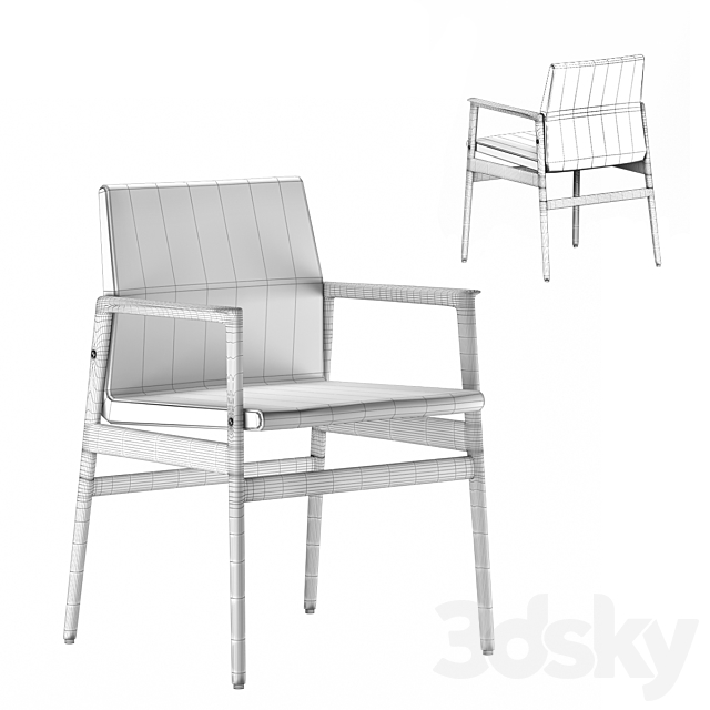 Chair Ipanema_Poliform 3DS Max Model - thumbnail 3