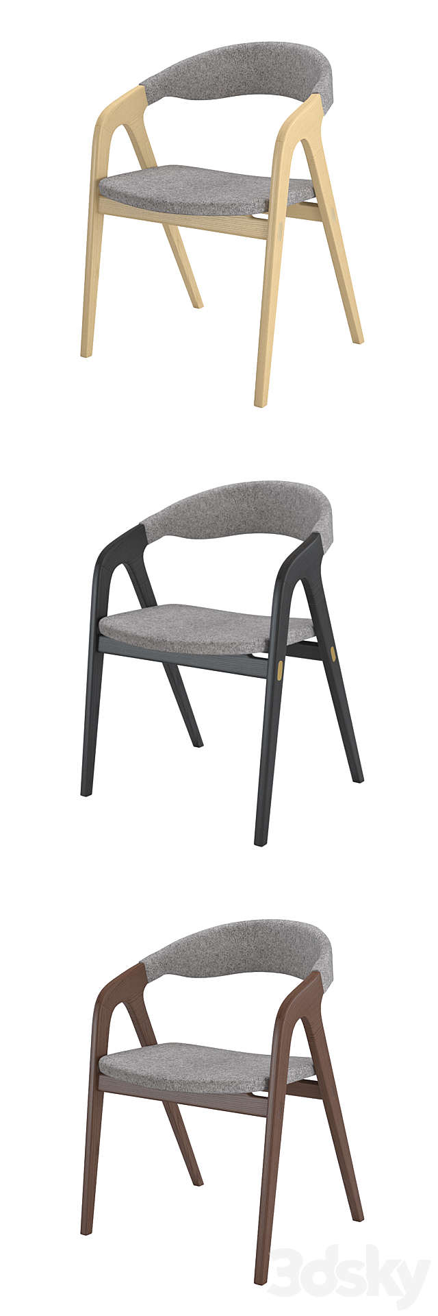 Chair Kaede Chair by Modloft 3DS Max Model - thumbnail 2