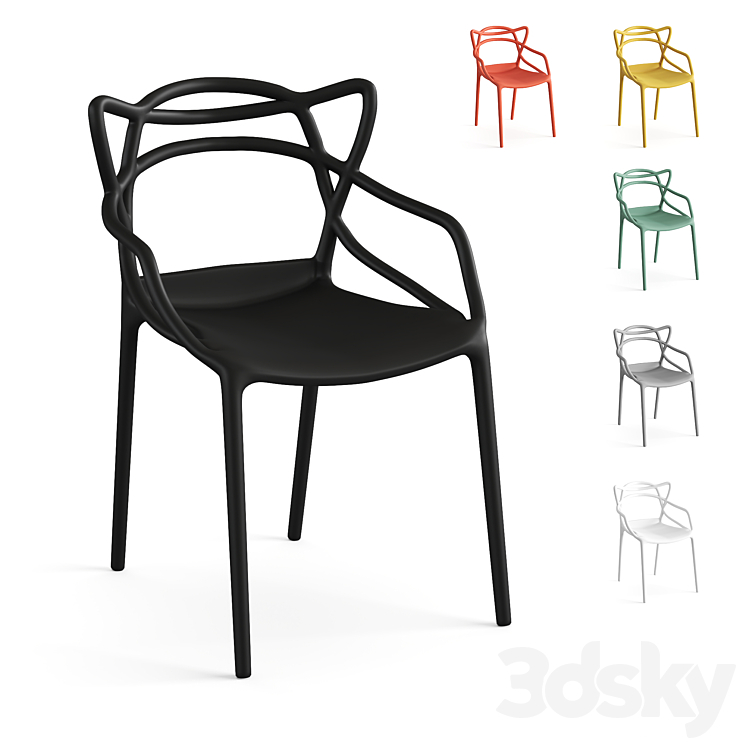 chair Kartell Masters 3DS Max Model - thumbnail 1