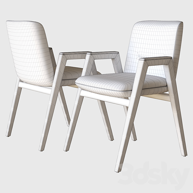 chair lance minotti 3DS Max Model - thumbnail 3