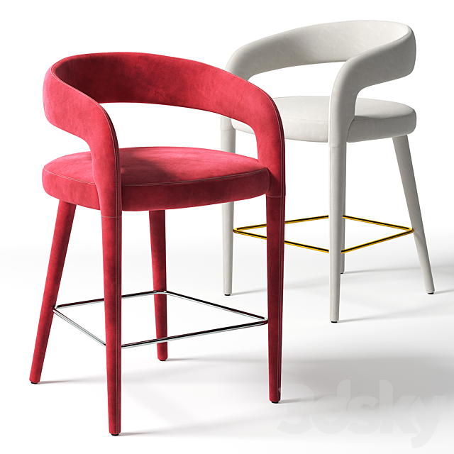 Chair LISETTE COUNTER STOOL CB2 exclusive 3DSMax File - thumbnail 1