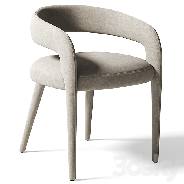 Chair LISETTE GRAY DINING CHAIR CB2 exclusive 3DSMax File - thumbnail 1