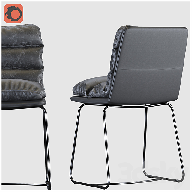 Chair LoftDesigne 2802 model 3DSMax File - thumbnail 2