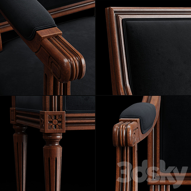 Chair Louis XVI A 3DSMax File - thumbnail 2