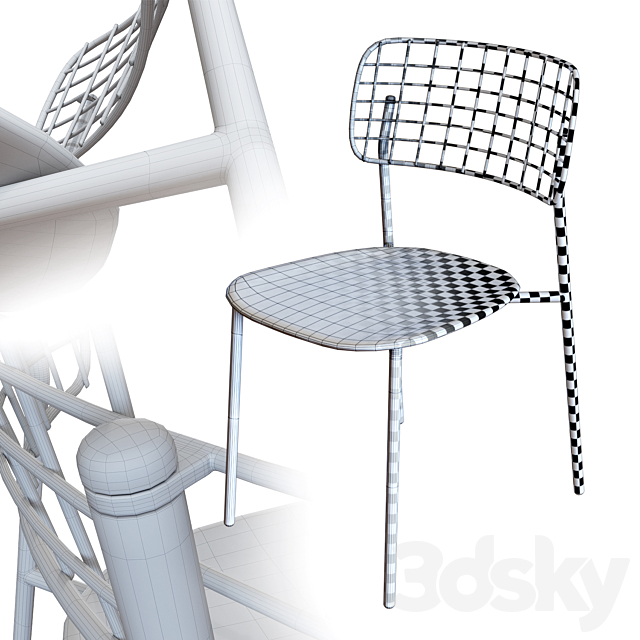 Chair Lyze Chair + Armchair 3ds Max - thumbnail 2