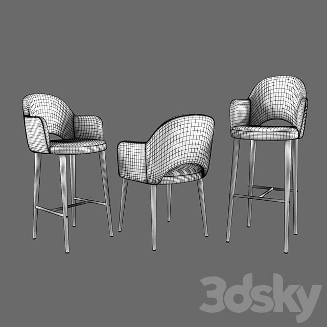 Chair Martin.Deephouse 3ds Max - thumbnail 3