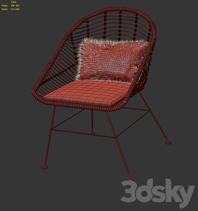 Chair Mayorka wicker 3DSMax File - thumbnail 3