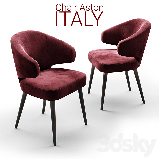 Chair Minotti Aston RED 3DSMax File - thumbnail 1