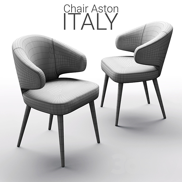 Chair Minotti Aston RED 3DSMax File - thumbnail 3