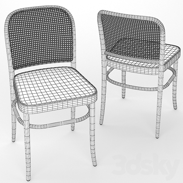 Chair No 811 Hoffmann 3 3DS Max Model - thumbnail 5