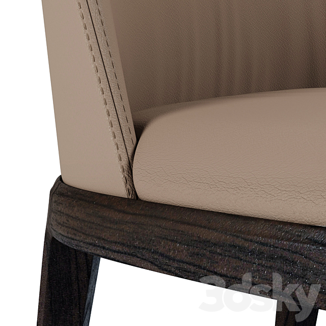 Chair Poliform Grace BEIGE 3DSMax File - thumbnail 2